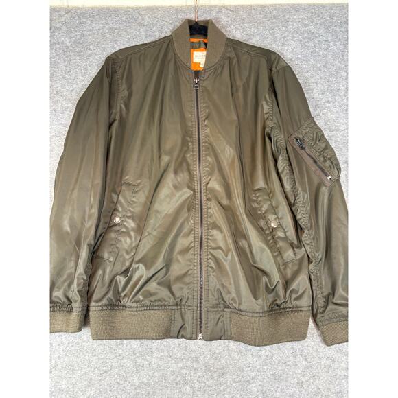 Denim & Supply Ralph Lauren Military Bomber Jacket Mens Medium Green Full Zip - Picture 1 of 5